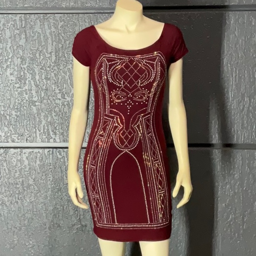 Burgundy dress